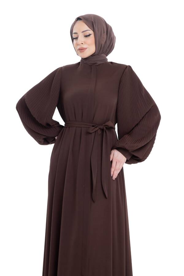 Aslım Abaya Kahverengi