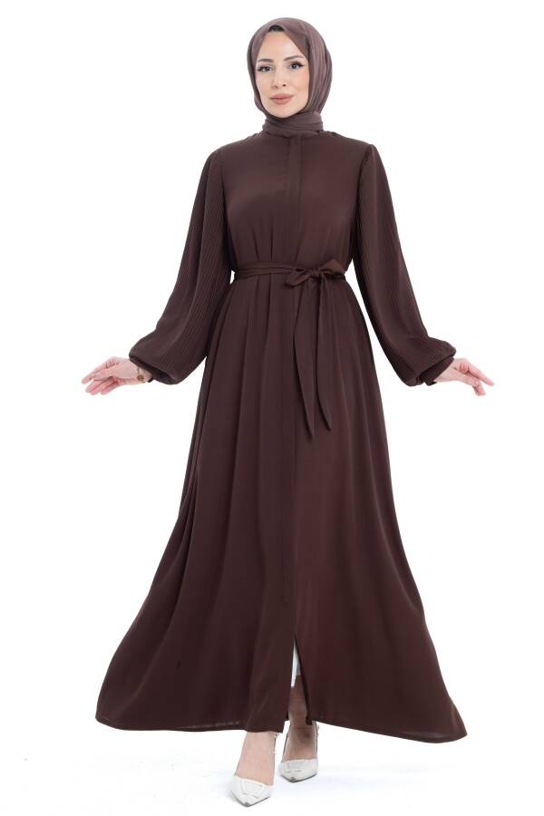 Aslım Abaya Kahverengi