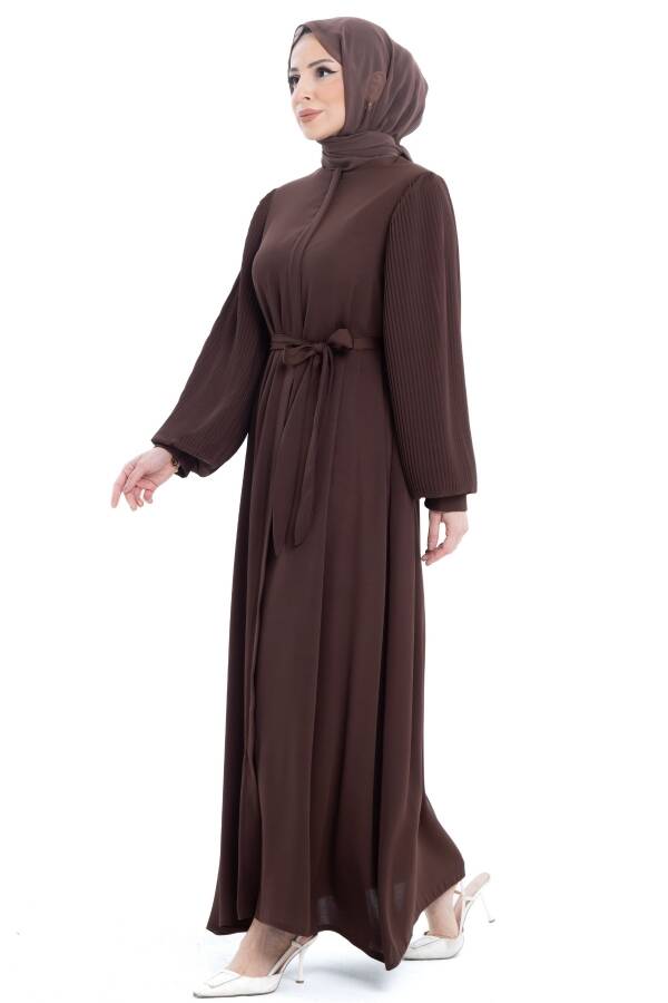 Aslım Abaya Kahverengi