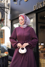 Aslım Abaya Bordo
