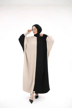 Yarasa Abaya Siyah Bej