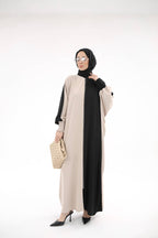 Yarasa Abaya Siyah Bej
