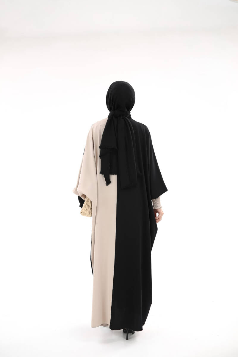 Yarasa Abaya Siyah Bej