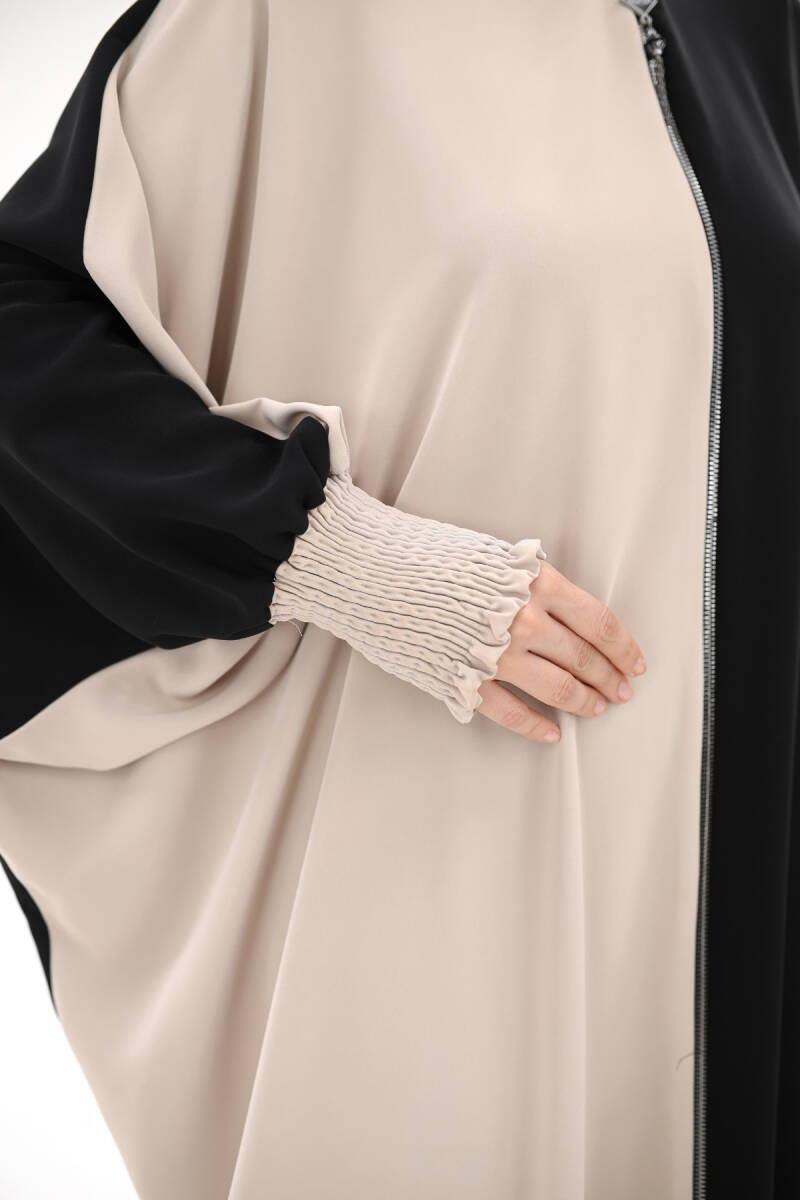 Yarasa Abaya Siyah Bej