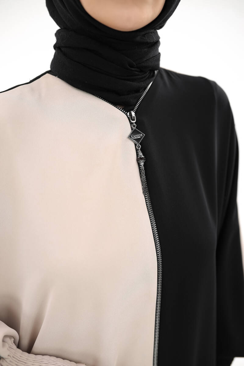 Yarasa Abaya Siyah Bej
