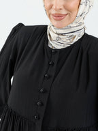 Arel Yıldız Kumaş Ferace Siyah