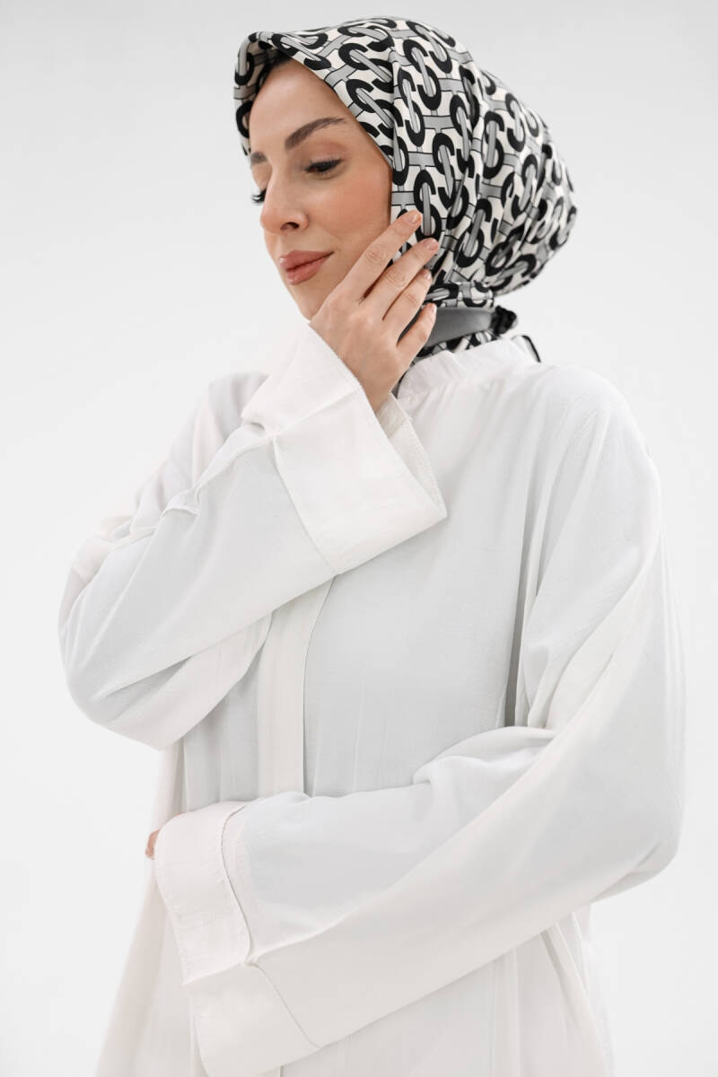 Elira Yıldız Kumaş Ferace Beyaz