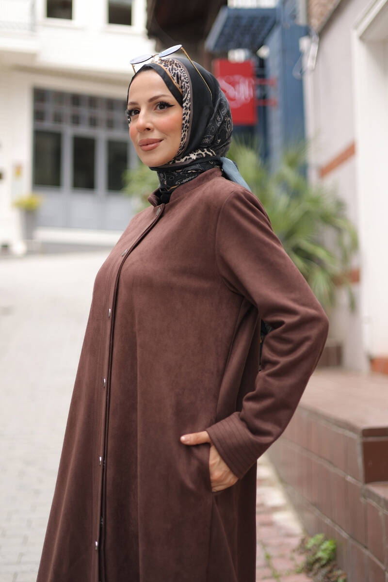 Elara Süet Kaban Kahverengi