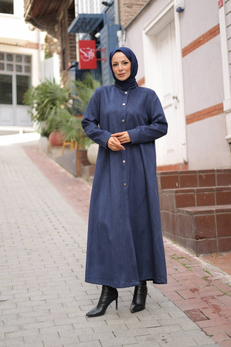 Elara Süet Kaban Lacivert