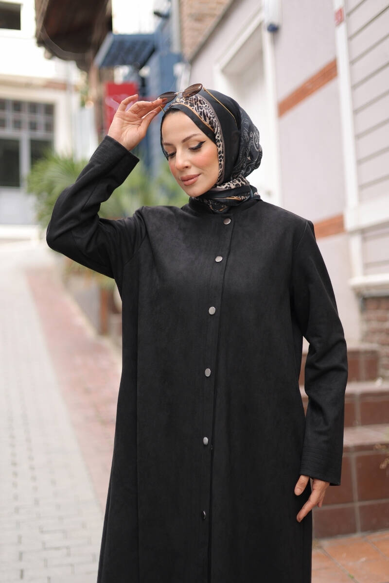 Elara Süet Kaban Siyah