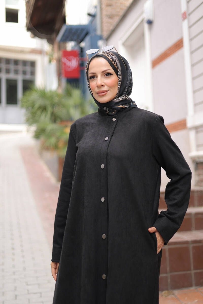Elara Süet Kaban Siyah