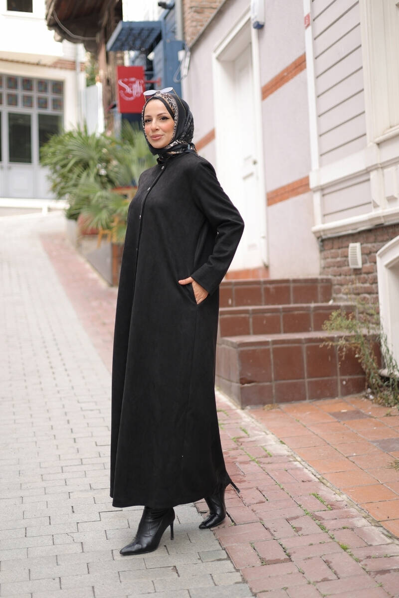 Elara Süet Kaban Siyah