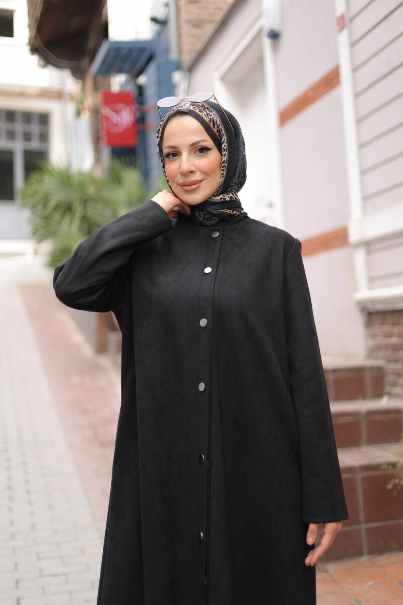 Elara Süet Kaban Siyah