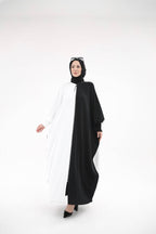 Yarasa Abaya Siyah Beyaz