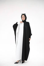Yarasa Abaya Siyah Beyaz