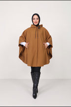 Kaşe Kışlık Kaşe Panço - Camel