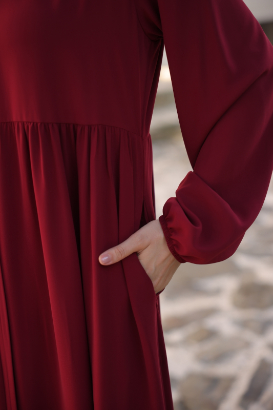 DERİN FERACE Bordo - 9039 - 5