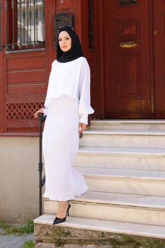 Elegant Dubai İpeği Pelerin Takım-8014 