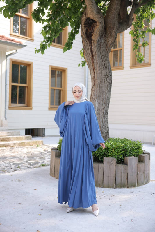 Firuze Elbise İndigo - 8008 - 9