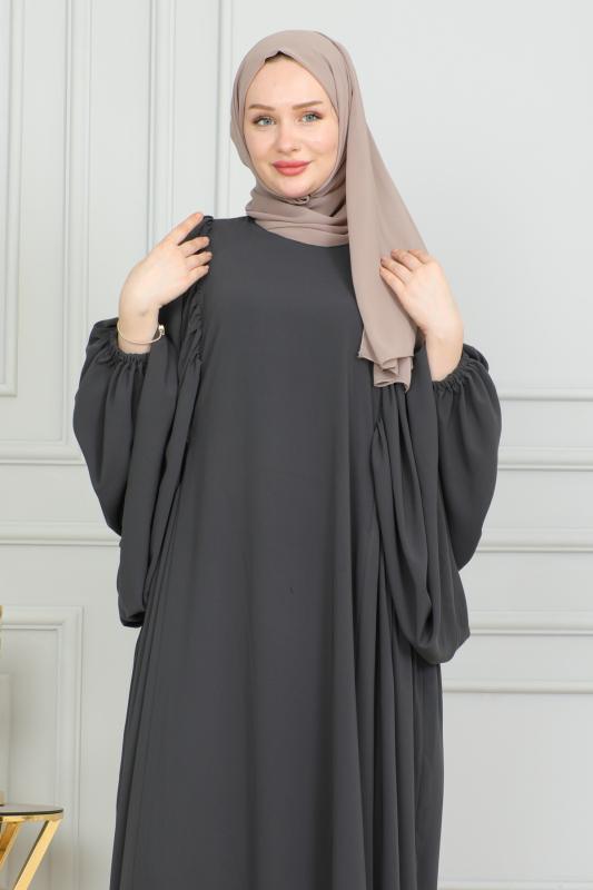Firuze Elbise Füme - 8008 - 1