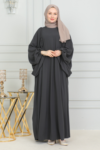 Firuze Elbise Füme - 8008 - 2