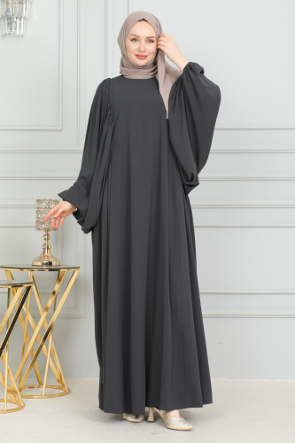 Firuze Elbise Füme - 8008 - 5