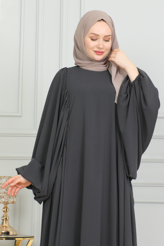 Firuze Elbise Füme - 8008 - 8