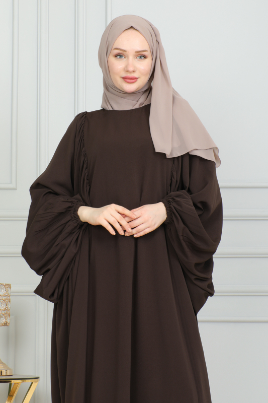 Firuze Elbise Kahverengi - 8008 - 3