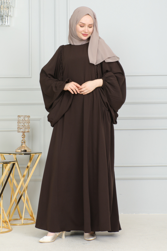 Firuze Elbise Kahverengi - 8008 - 6