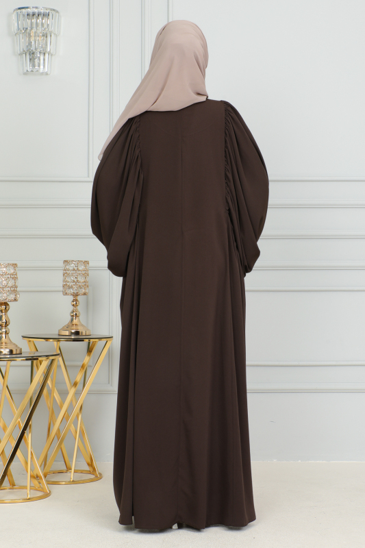 Firuze Elbise Kahverengi - 8008 - 10