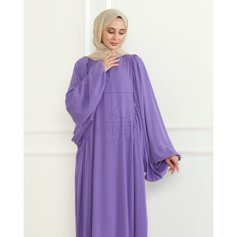Firuze Elbise Lila - 8008 - 2