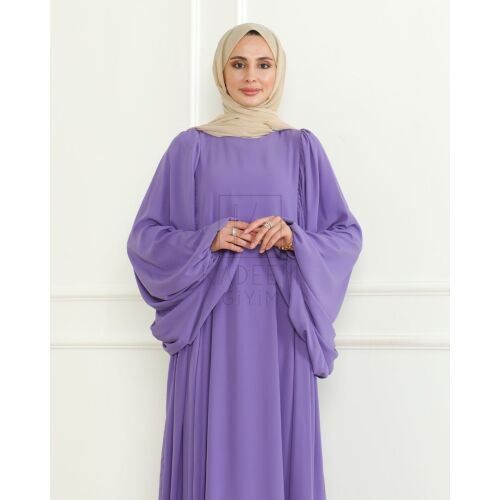 Firuze Elbise Lila - 8008 - 3