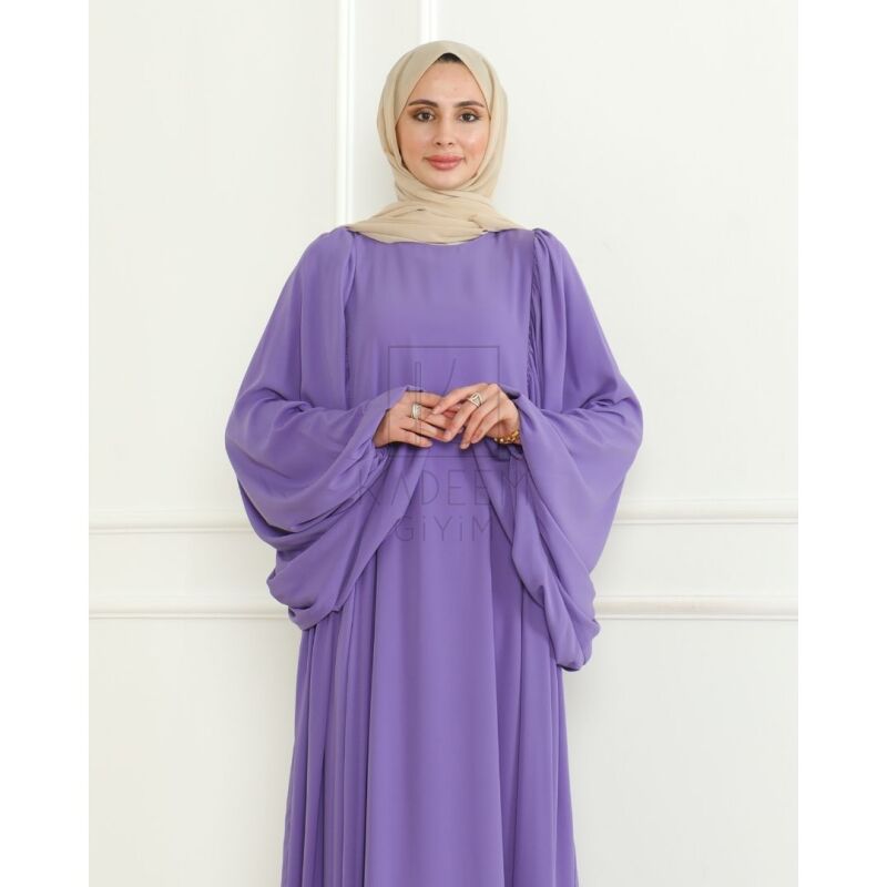 Firuze Elbise Lila - 8008 - 3