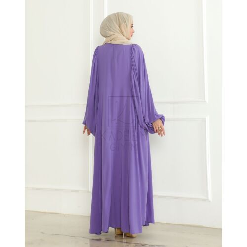 Firuze Elbise Lila - 8008 - 4
