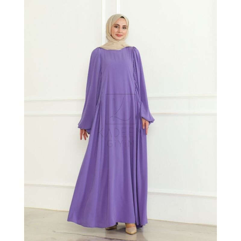 Firuze Elbise Lila - 8008 - 5