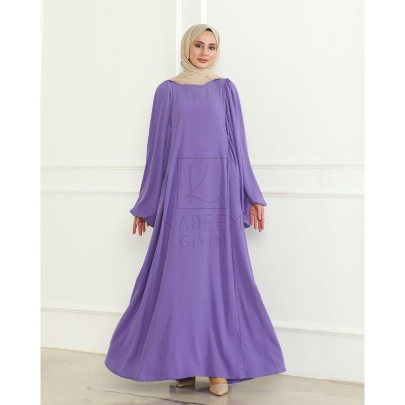 Firuze Elbise Lila - 8008 - 6