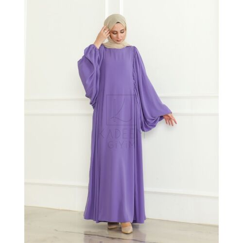 Firuze Elbise Lila - 8008 - 8