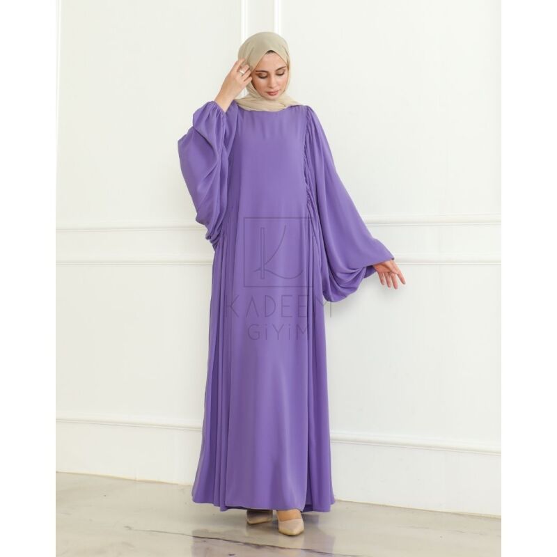 Firuze Elbise Lila - 8008 - 8