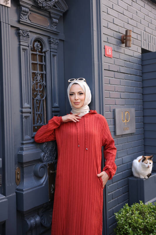 İKİLİ TAKIM KAPİŞONLU & Kırmızı- 3001 - 3
