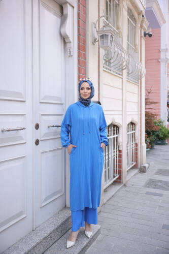 İkili Takım Kapüşonlu -indigo - 3001 