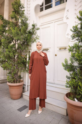 İkili Takım Kapüşonlu -Kiremit-3001 - 8