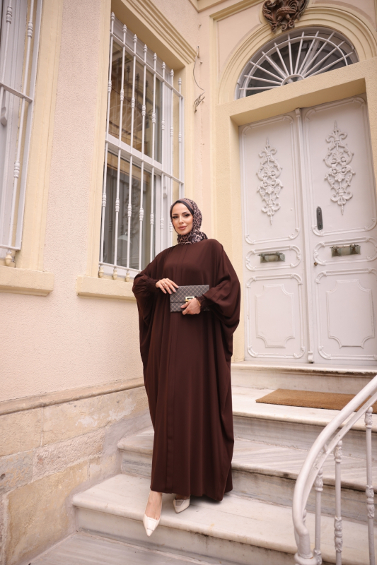 LİNAYA ELBİSE Kahverengi - 2245 - 2