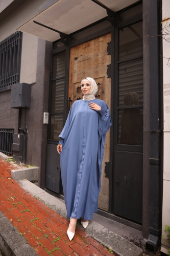 LİNAYA ELBİSE Mavi - 2245 - 7