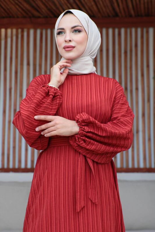 MAYRA ELBİSE Kiremit - 9022 - 1