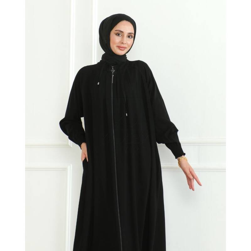 Nehir Ferace Medine ipeği Siyah - 9029 - 5