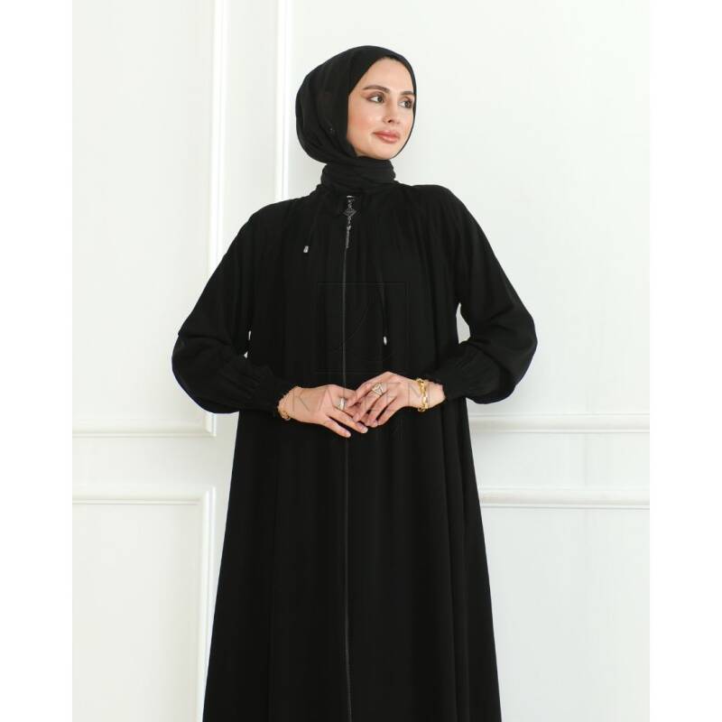 Nehir Ferace Medine ipeği Siyah - 9029 - 7
