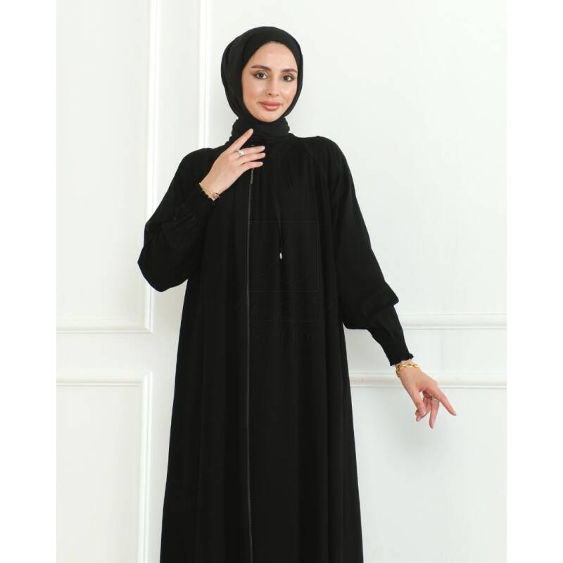 Nehir Ferace Medine ipeği Siyah - 9029 - 8