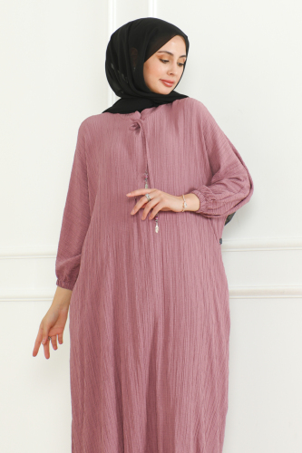 Oversize İkili Takım Lara kumaş Pembe - 3002 - 3