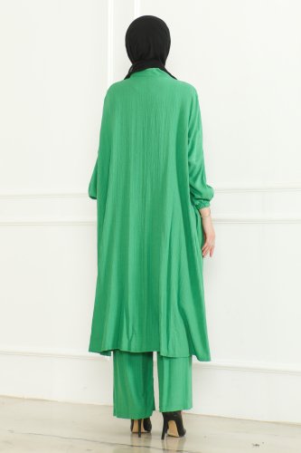 Oversize İkili Takım Lara kumaş Yeşil - 3002 - 3