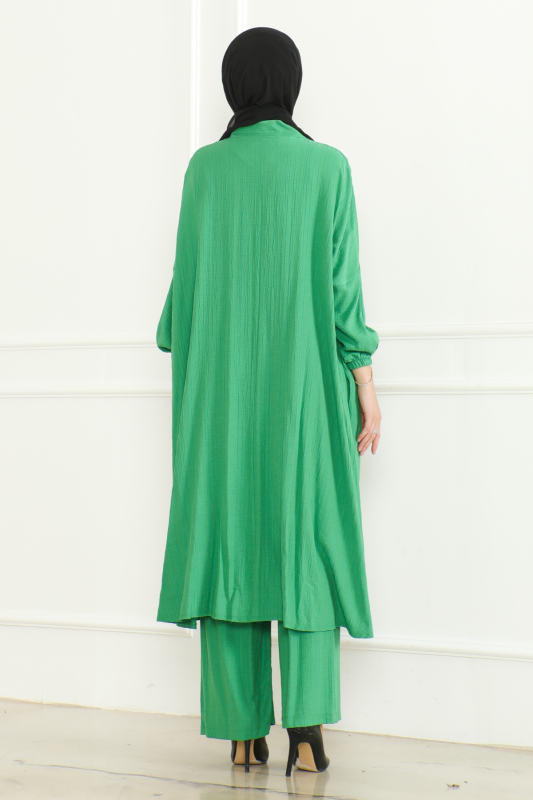 Oversize İkili Takım Lara kumaş Yeşil - 3002 - 3